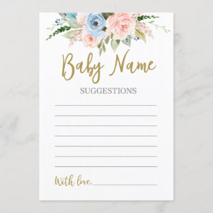 Invitation Révéler le genre Suggestions de nom de bébé