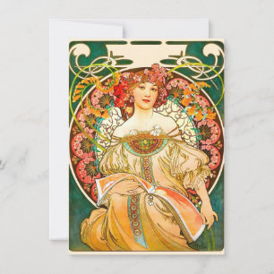 Invitation Rêverie Art nouveau d'Alphonse Mucha