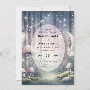Invitation Rêves de Lanternlight Mariage forestier enchanté