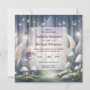 Invitation Rêves de Lumière de Lanterne Mariage en Forêt Ench