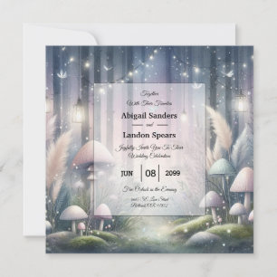Invitation Rêves de Lumière de Lanterne Mariage en Forêt Ench