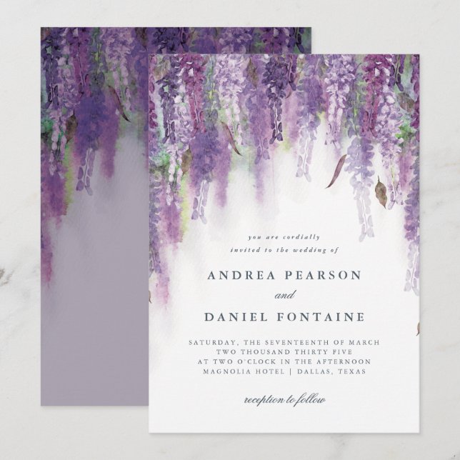 Invitation rêves de Wisteria (Devant / Derrière)