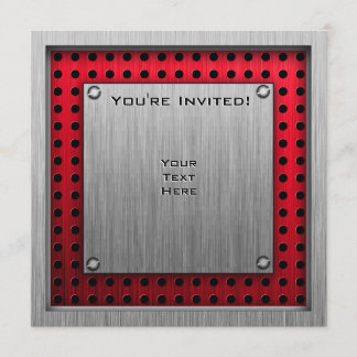 Invitation Revêtement métallique brossé Vélo à tête