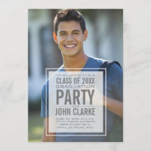 Revêtement moderne Homme Photo Graduation Party