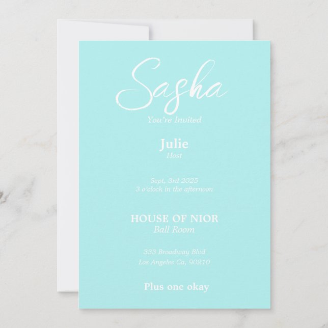 Invitation revue de mode de fête de fiançailles diva  (Dos)