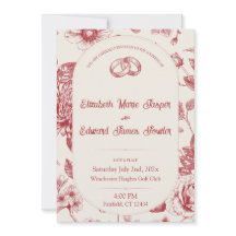 Riche Rouge Français Floral Toile Floral Floral