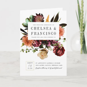 Invitation Richesse du printemps Colorful Folded Wedding Prog