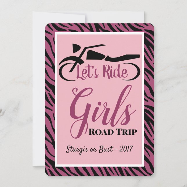 Invitation Ride Girls Road Trip (Devant)