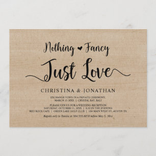 Invitation Rien De Chic, Juste Amour, Bois Rustique, Étage