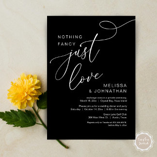 Invitation Rien De Chic, Juste Amour, Dîner Romantique Mariag