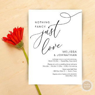 Invitation Rien De Chic, Juste Amour, Dîner Romantique Mariag