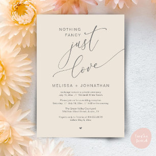 Invitation Rien De Chic, Juste Amour, Réception De Mariage
