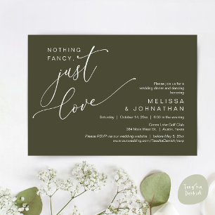 Invitation Rien De Chic, Juste De L'Amour, Dîner Mariage Dans