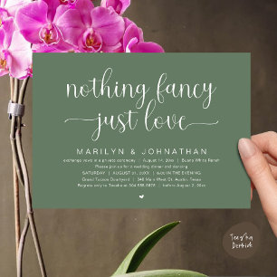 Invitation Rien De Chic, Juste De L'Amour, Dîner Mariage Dans