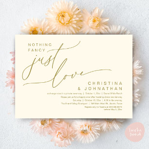 Invitation Rien De Fancy Just Love Dîner Mariage