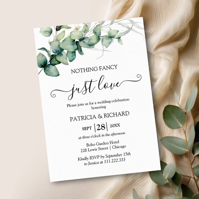 Invitation Rien De Fancy Just Love Intime (Créateur téléchargé)