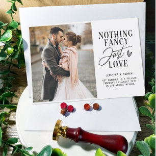 Invitation Rien De Fancy Just Love Mariage Réception Photo