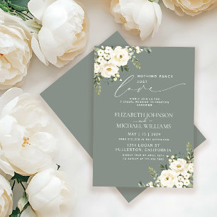 Invitation Rien De Fancy Just Love Sage Green Floral Mariage