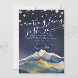 Invitation Rien de fantaisie Just Love Blue Gold Mountain Mar