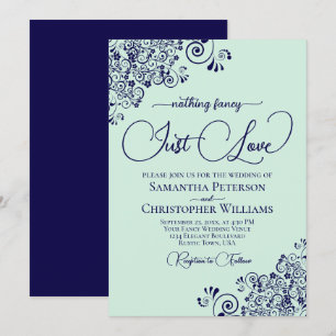 Invitation Rien de fantaisie Just Love Mint Green & Navy Mari