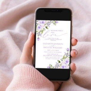 Invitation Rien de fantaisie Juste Amour Lilac Lavender Maria