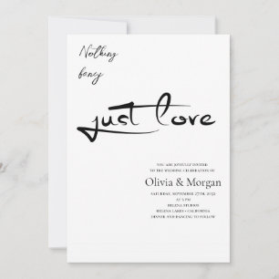 Invitation Rien de fantaisie Juste Amour Mariage de script
