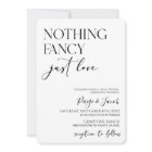 Rien de fantaisie Juste Amour Minimaliste Mariage 