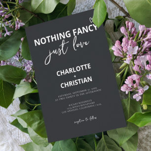 Invitation Rien De fantaisie Juste Amour Minimaliste Mariage