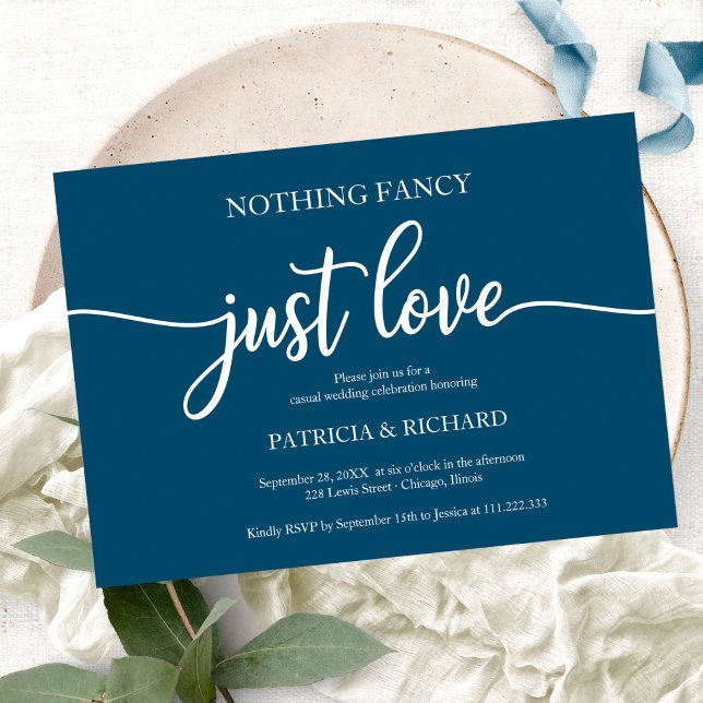 Invitation Rien de fantaisie, juste un amour pour un mariage  (Créateur téléchargé)