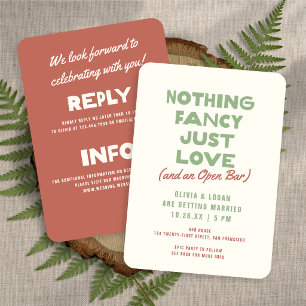 Invitation Rien de Fantaisiste Gras Moderne Mariage Tons Terr