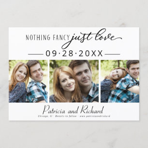 Invitation Rien de fantaisiste juste amour save the date 3 ph