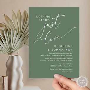Invitation Rien de fantaisiste, juste de l'amour, dîner de ma
