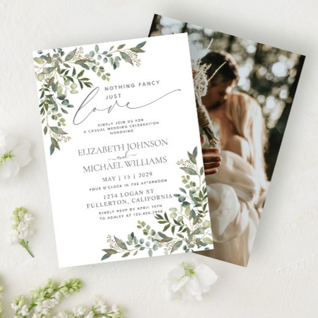 Invitation Rien de fantaisiste, juste de l'amour et de l'euca (Créateur téléchargé)