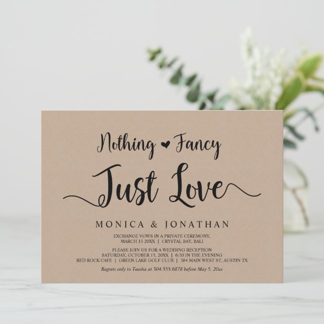 Invitation Rien de fantaisiste, juste de l'amour, évasion en  (Debout devant)