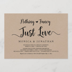 Invitation Rien de fantaisiste, juste de l'amour, Kraft rusti