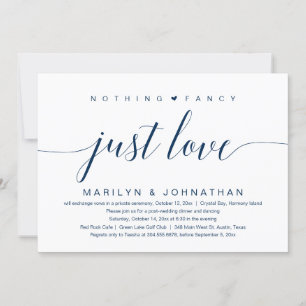 Invitation Rien de fantaisiste, juste de l'amour, Mariage Cla