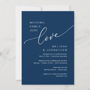 Invitation Rien de fantaisiste, juste de l'amour, mariage int
