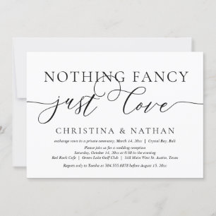Invitation Rien de fantaisiste, juste de l'amour, mariage int