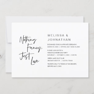 Invitation Rien de fantaisiste, juste de l'amour, mariage int