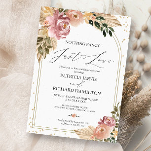 Invitation Rien de Fantaisiste Juste de l'Amour Mariage Intim