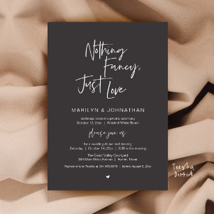 Invitation Rien de Fantaisiste, Juste de l'Amour, Mariage Min