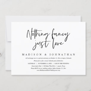 Invitation Rien de fantaisiste, juste de l'amour, petite fête