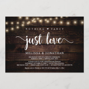 Invitation Rien de fantaisiste, juste l'amour, évasion aux la