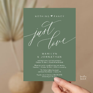 Invitation Rien de Fantaisiste Juste l'Amour Minimaliste Repa