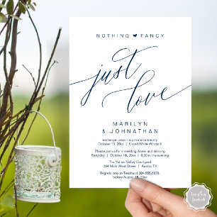 Invitation Rien de Fantaisiste Juste l'Amour Minimaliste Repa
