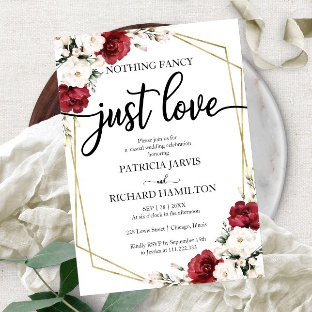 Invitation Rien de fantaisiste, juste un mariage d'amour géom (Créateur téléchargé)