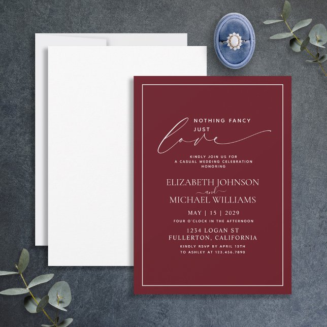 Invitation Rien de fantaisiste, juste un mariage décontracté  (Créateur téléchargé)