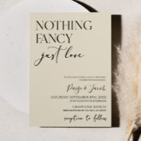 Rien de fantaisiste, juste un mariage minimaliste 