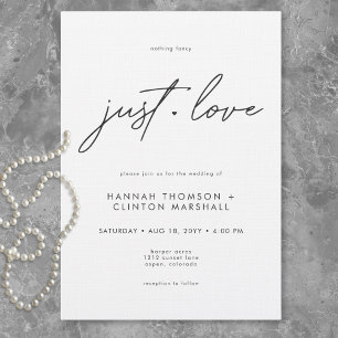 Invitation Rien de Fantaisiste Juste un Mariage Minimaliste A