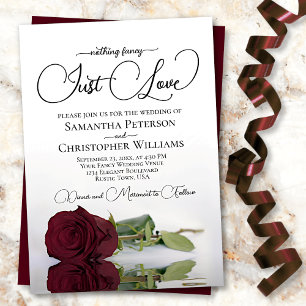 Invitation Rien de Fantasque, Just Love Rose Burgundy Mariage
